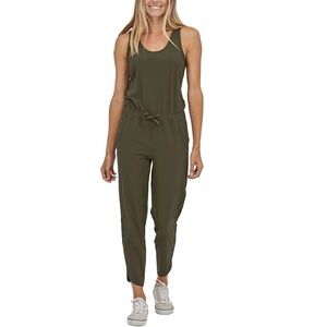 Patagonia Women’s Fleetwith Romper Army Green Large Athleisure Hiking Outdoor